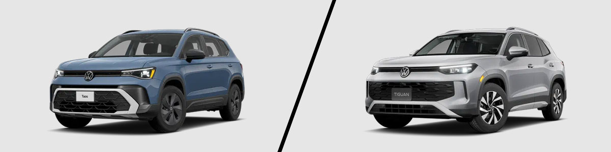 2025 Volkswagen Taos vs 2025 Volkswagen Tiguan